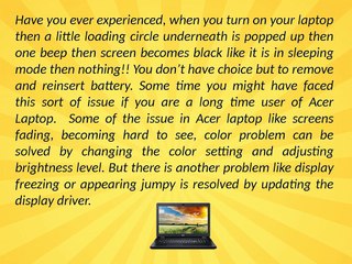 How to fix Acer Laptop Display Problem?