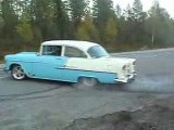 Awesome chevy Belair burnout and donuts