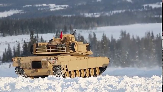 US and Norwegian tanks firing in Norway
