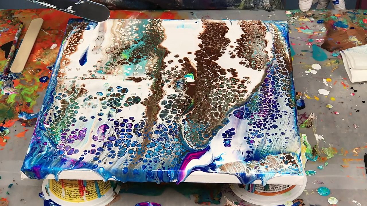 Acrylic Pour Painting: Create Cells With Easy Swipe Technique Part 2