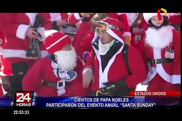 EEUU: cientos de Papa Noeles celebran el evento anual 'Santa Sunday'