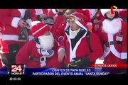 EEUU: cientos de Papa Noeles celebran el evento anual 'Santa Sunday'