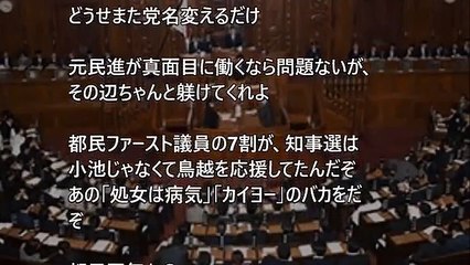 ヤバすぎる現状 都民ファーストが『世論調査で壊滅的評価を喰らい』都議選は絶望的に。民進党は既に〇〇した模様