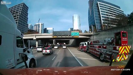 A Ladder Fire Truck Is Driven Like A Boss!