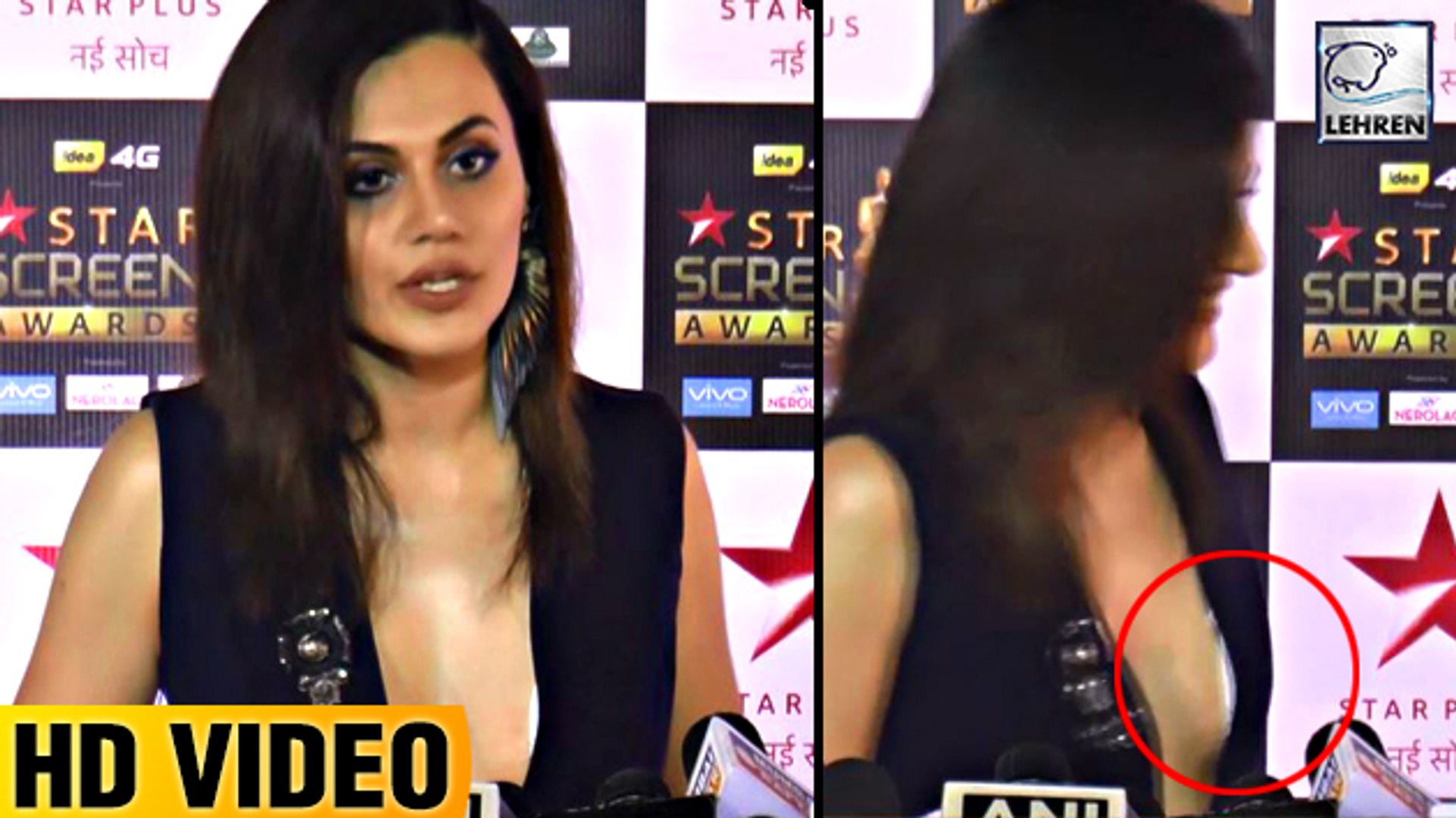Taapsee Pannu Suffers Wardrobe Malfunction At Star Screen Awards