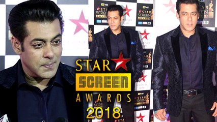 Salman Khan's Grand Entry At Star Screen Awards 2018