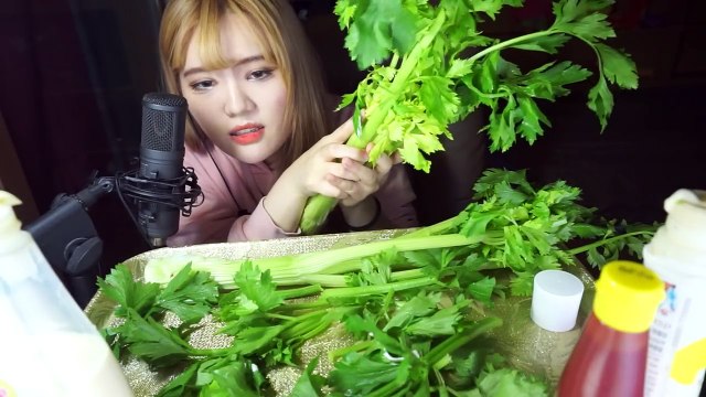 띠미의 엽기적인 병맛 ASMR 샐러리 이팅사운드 [띠미]