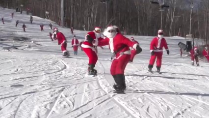 [영상] 스키장 점령한 산타들 "미리 크리스마스" / YTN