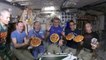 ISS astronauts display how to construct a pizza in zero gravity