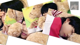 林秋楠跟泰迪熊睡觉，真可爱 Qiunans so cute