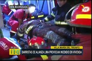 Alianza Lima: barristas provocan incendio en vivienda de Villa María del Triunfo