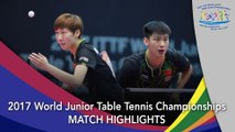 2017 World Junior Championships Highlights:  Xue Fei/Wang Manyu vs Kim Jiho/An Jaehyun (MX-Final)