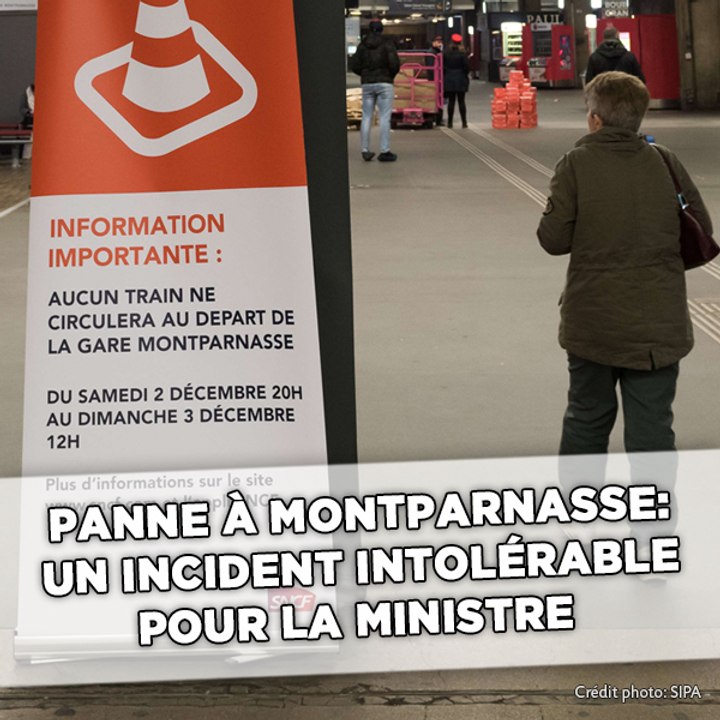 Panne à Montparnasse: Un incident intolérable pour la Ministre des transports