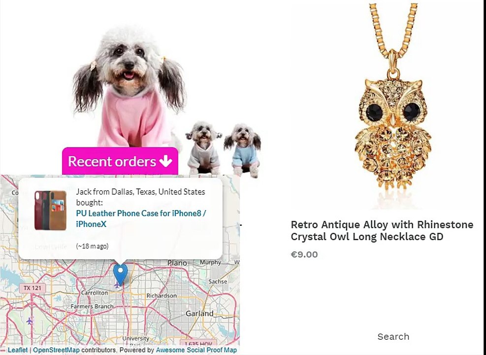 Awesome Social Proof map for Shopify