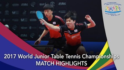 Скачать видео: 2017 World Junior Championships Highlights: Xue Fei/Wang Chuqin vs An Jaehyun/Baek Hogyun (Final)