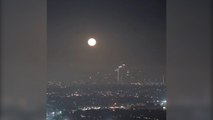 Photographer captures stunning supermoon rising over Los Angeles skyline