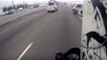 Car drives through traffic cones nearly hitting motorcyclist | Motorbike Monday