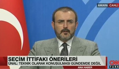 AKP Sözcüsü Mahir Ünal'dan seçim ittifakı açıklaması