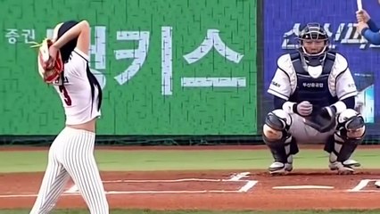 (약후방) 남자라면 환호할수 밖에 없는 국내 야구 시구 레전드