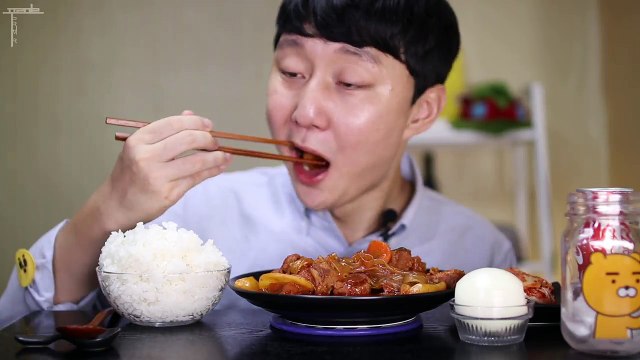 매운 돼지 갈비찜 먹방이닷~! 리얼사운드 옥탑방미식가 #96화 Braised Short Ribs Mukbang^ㅡ^!