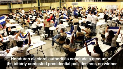 Honduras concludes vote recount, no winner declared