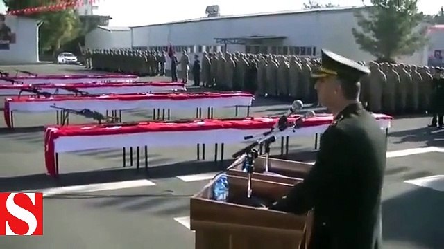 Jandarma binbaşıdan yemin töreninde Dua şiiri