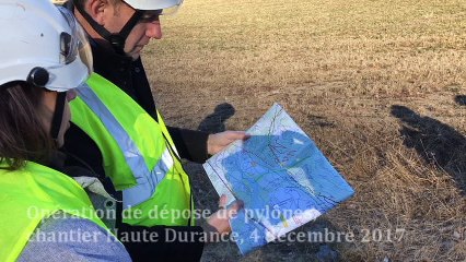 Dépose de pylônes par RTE, à Réotier