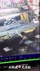 Man gets hair ripped out and face smashed by machine