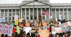 Protesters Block Streets, Utah Capitol During Trump Visit