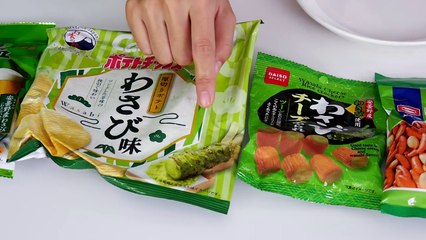 ĂN THỬ CÁC LOẠI SNACK WASABI SIÊU CAY