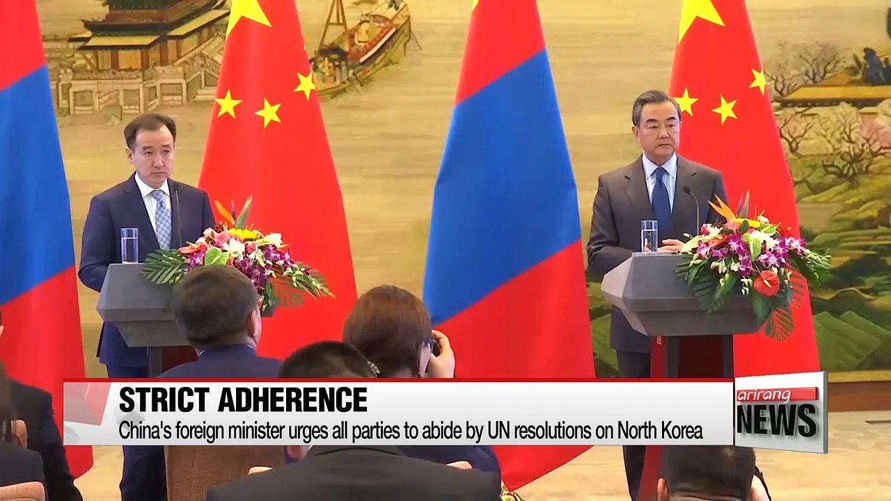 China's foreign minister urges all parties to abide by UN sanctions on North Korea