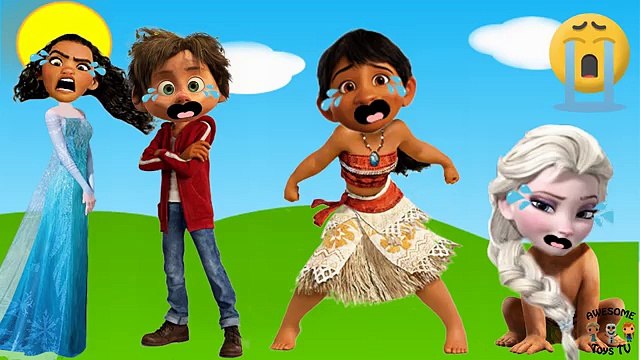 Wrong Heads Body Disney Pixar Coco Frozen Elsa Good Dinosaur Moana Funny Finger Family Kids