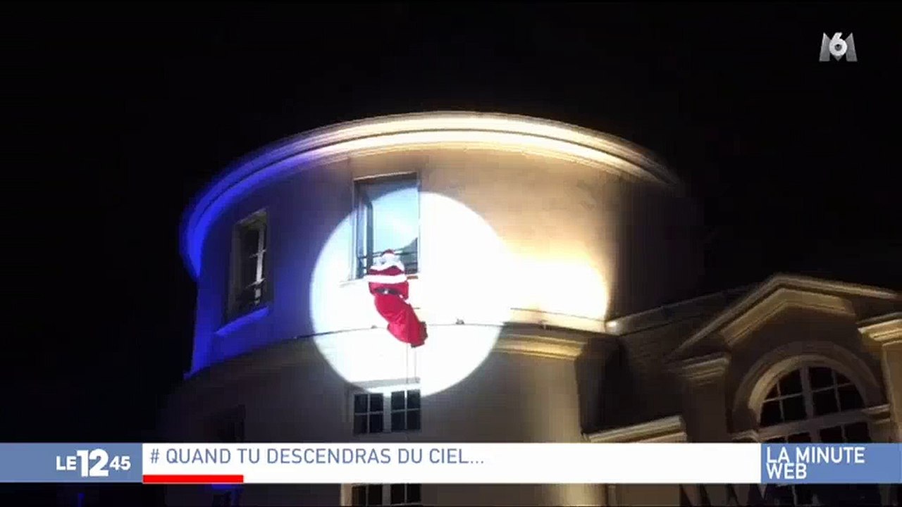 Clamart : Durant le spectacle du marché de Noël, le Père Noël tombe du toit de la mairie ! Regardez