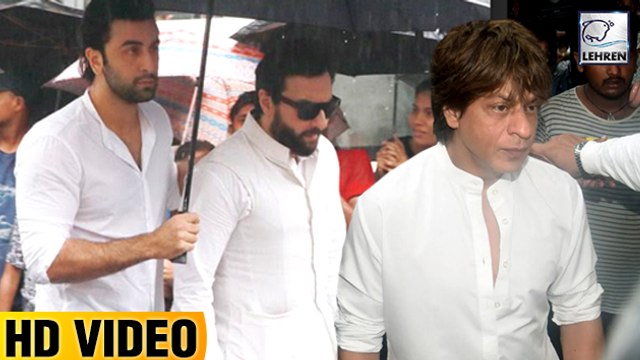 Shah Rukh And Saif Ali Khan At Shashi Kapoor's Last Rites