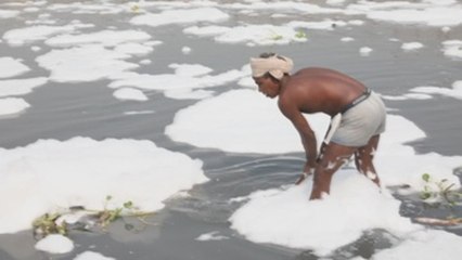 El río Yamuna, una "cloaca" en Delhi tras dos décadas de planes de limpieza