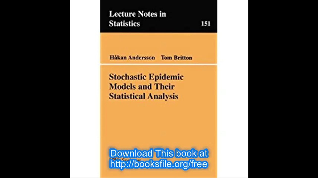 Stochastic Epidemic Models and Their Statistical Analysis (Lecture Notes in Statistics)