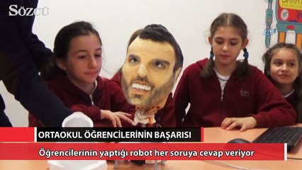 Ortaokul öğrencilerinin yaptığı robot her soruya cevap veriyor