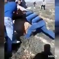 Palestinians roll over boulder on IDF troops,civilians; Palestinian shot,injured