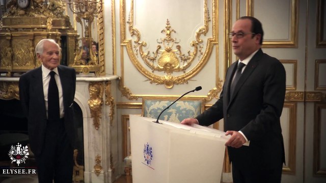 Cérémonie de remise de Grand-Croix de la Légion d'honneur à M. Jean d'Ormesson