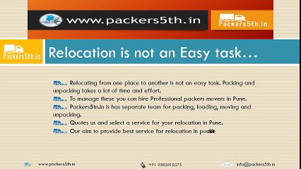 Why should hire packers and movers from Packers5th.in