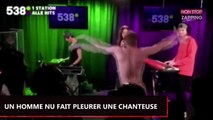 En plein live radio, un homme débarque nu et fait pleurer la chanteuse (Vidéo)