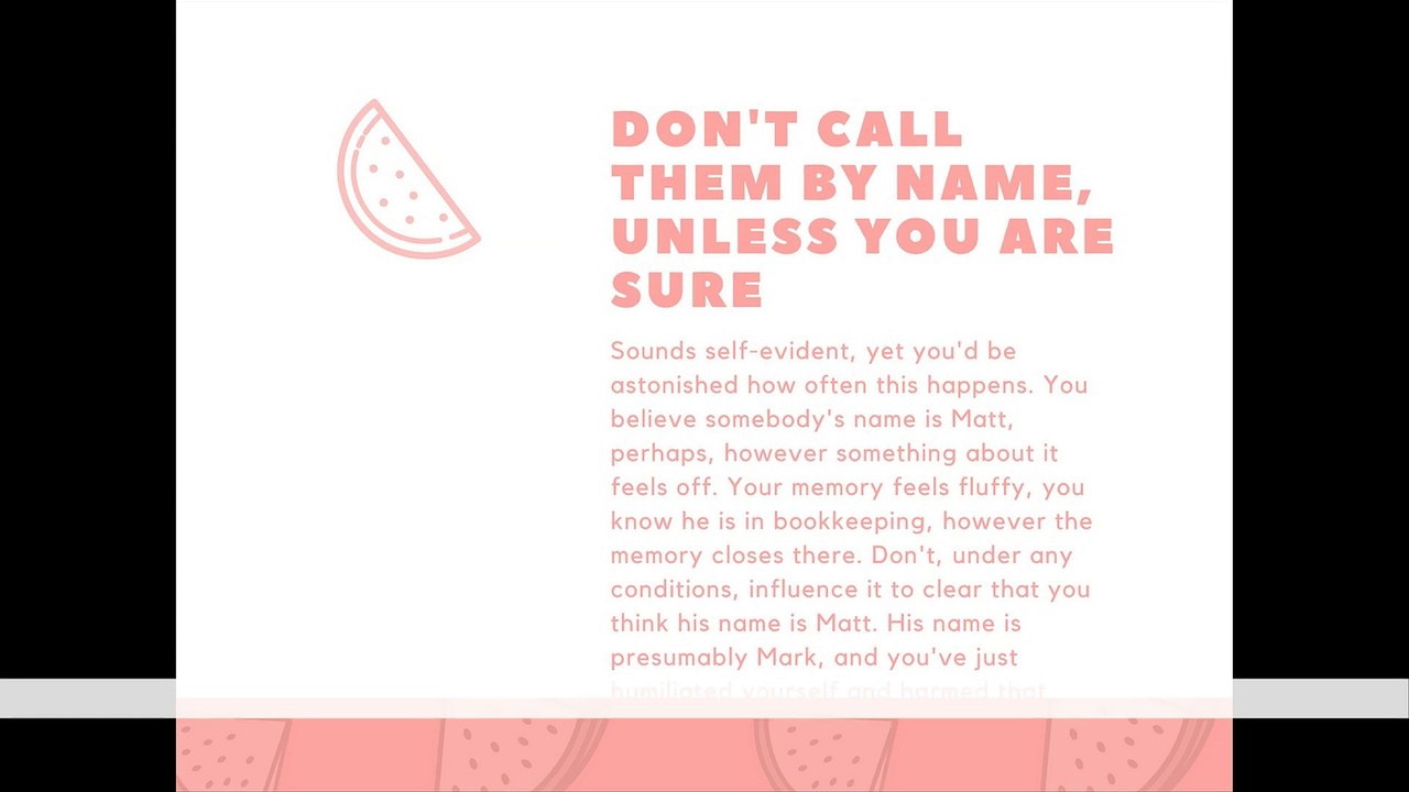 What to Do If You Forget a Name