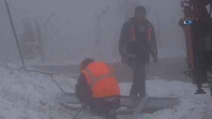 Domaniç'te Kar Yağışı ve Yoğun Sis