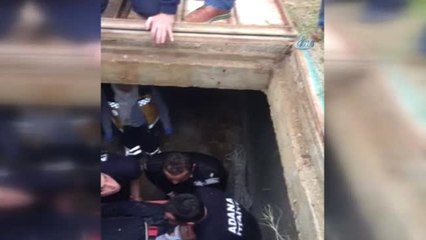 Kuyuya Düşen Belediye Personeli Cankur Ekipleri Tarafından Böyle Kurtarıldı