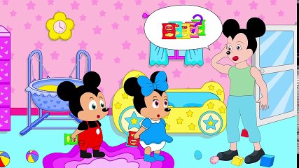 الرسوم المتحركة الشمس والقمر الطفل قصة مضحكة! أطفال ميني ماوس سندريلا قصة حب مع الأمير