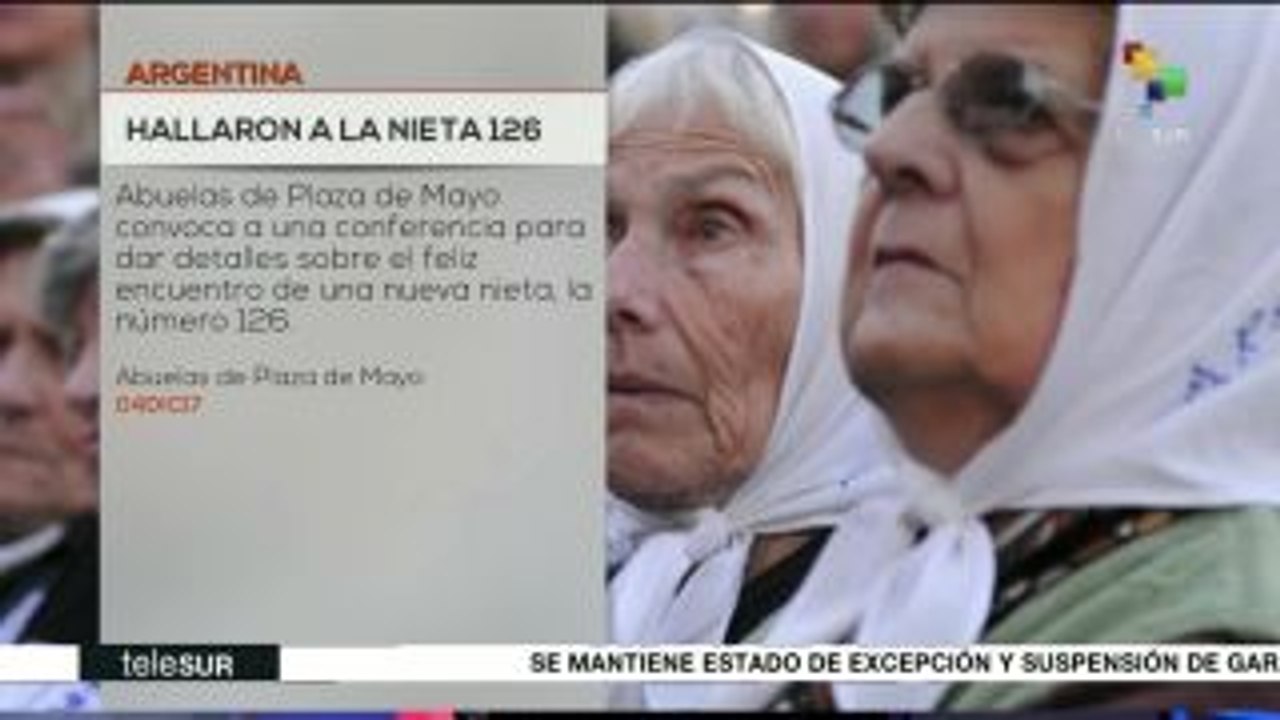 Argentina: Abuelas Plaza de Mayo encuentra a la nieta 126