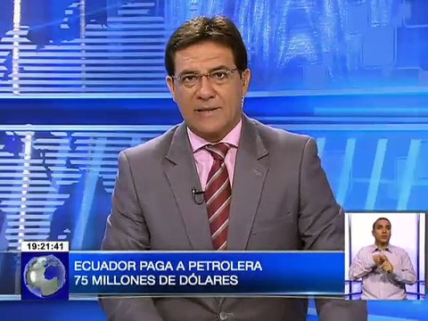Ecuador paga a petrolera 75 millones de dólares