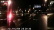Drunk driver crashes into a guardrail and falls off the road