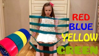 Funny Baby Prank, Funny Baby crying! Learn colors with Sticky tape, Finger family nursery rhyme song