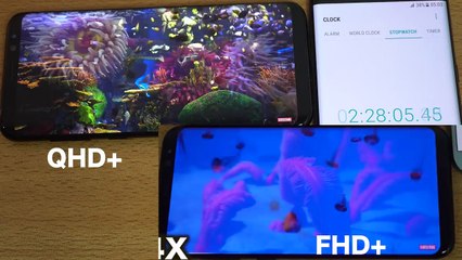Samsung Galaxy S8 Plus - QHD  vs FHD  Battery Drain Test! (4K)-jBPcCETBGgI